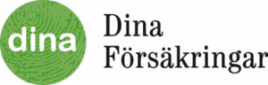 Logotyp för Dina Försäkringar med grönt fingeravtryck och text.